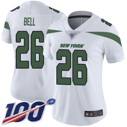 New York Jets Limited White Women LeVeon Bell Road Jersey NFL Football #26 100th Season Vapor Untouchable->youth nfl jersey->Youth Jersey